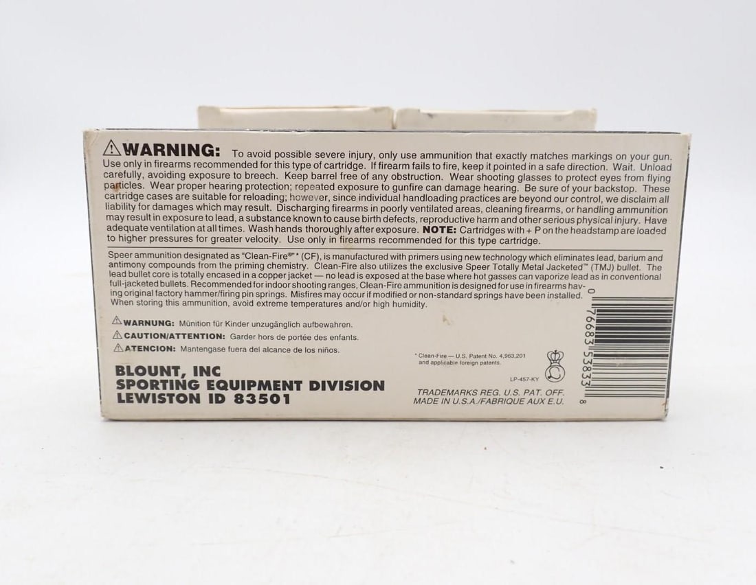 (5) Boxes of Speer Lawman .38 Special Cartridges - 3