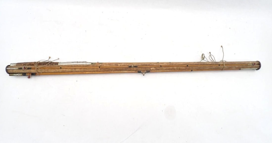 Antique Bamboo Spinning Rod: (3) pc., 9'