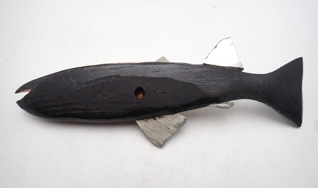 (2) Carved Wood Trout - 15
