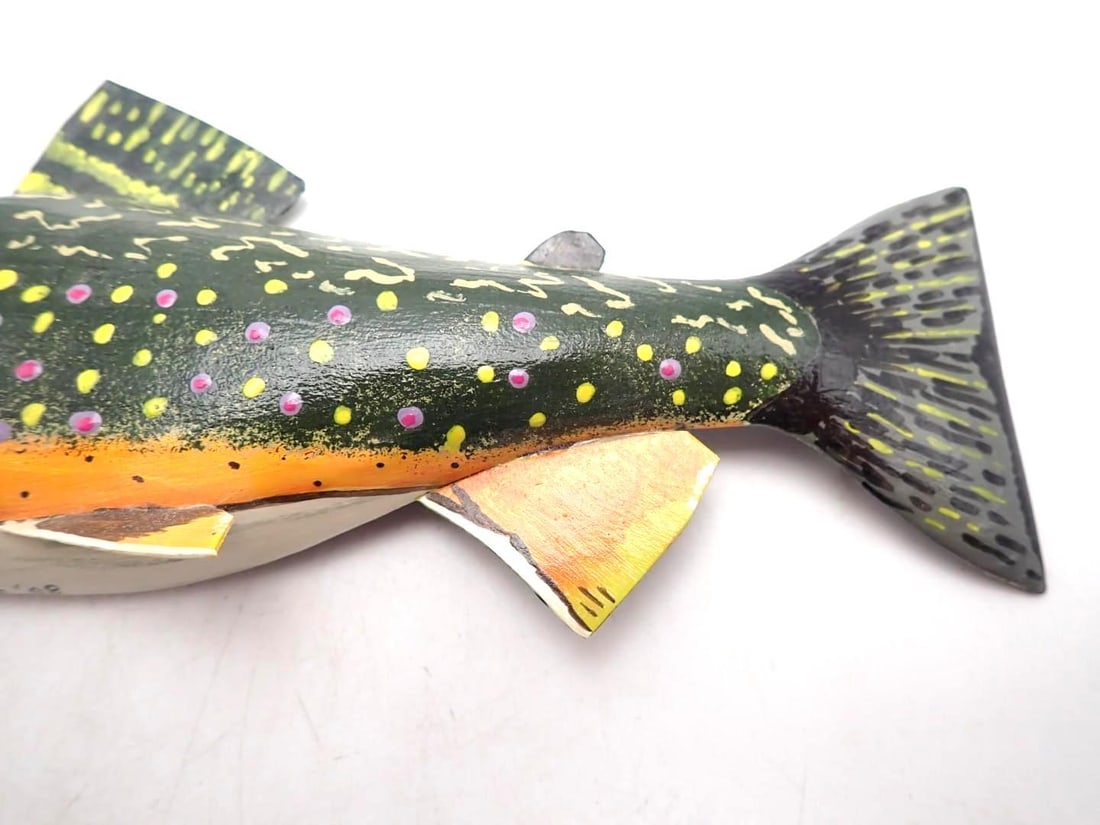 (2) Carved Wood Trout - 6