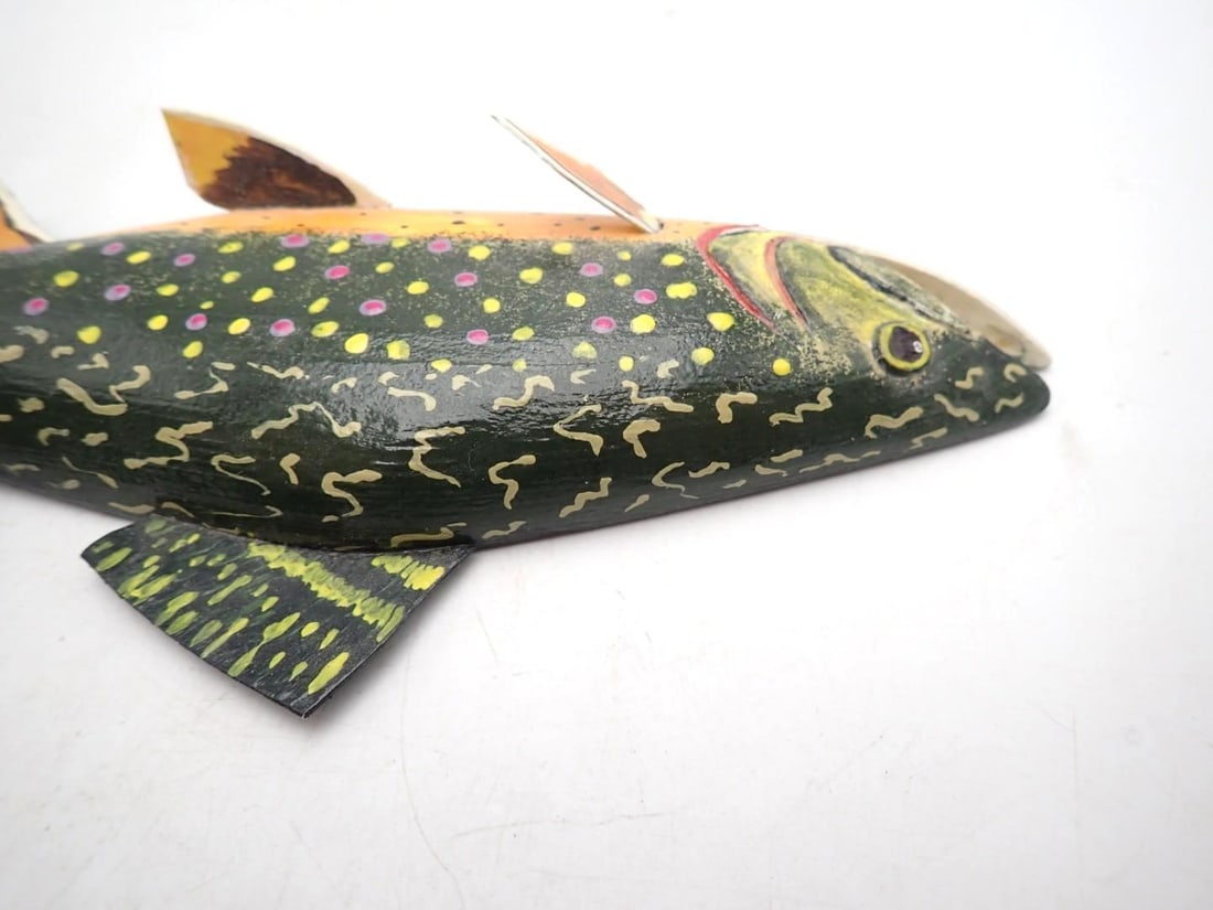 (2) Carved Wood Trout - 7