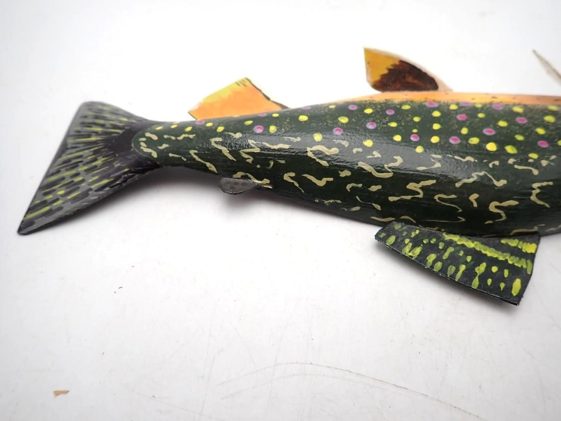 (2) Carved Wood Trout - 8