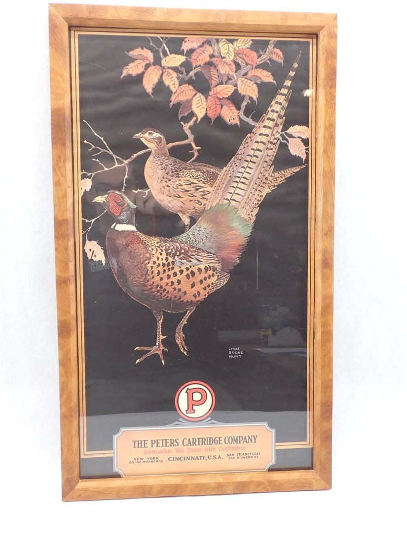 Lynn Bogue Hunt Peters Cartridge Co. Advertising Lithograph - 2