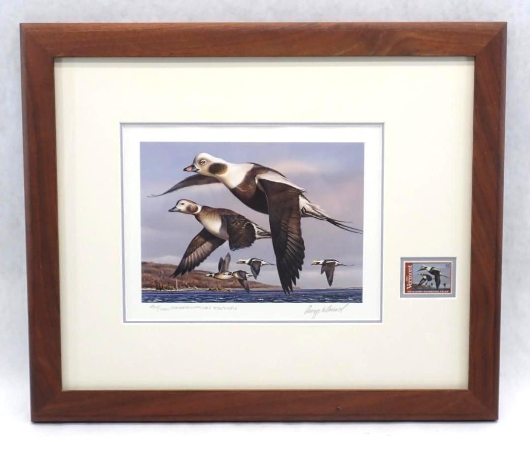 2001 Vermont Duck Stamp & Print: 40/100, 16.25" x 19.25" framed