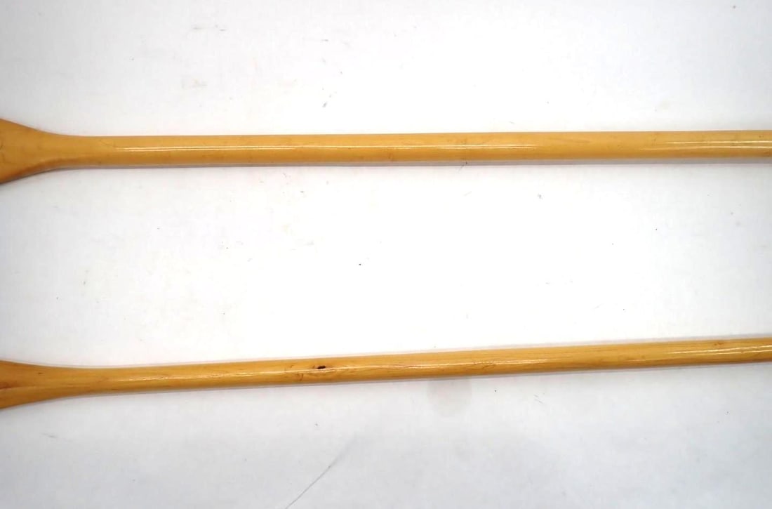 (2) Wood Canoe Paddles - 3