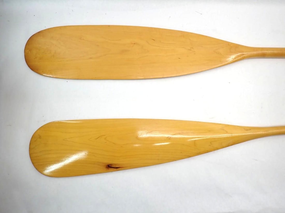 (2) Wood Canoe Paddles - 6
