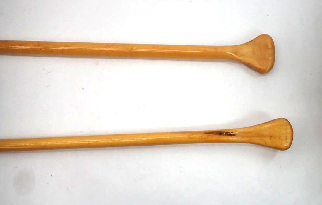 (2) Wood Canoe Paddles - 8