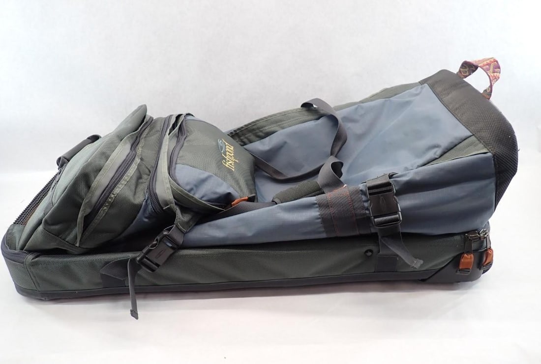 Fishpond Rolling Gear Case: 16" x 38" x 14" in height, with waterproof cover