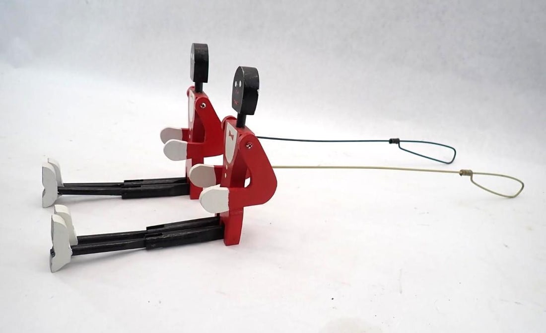 (2) Folk Art Kake Walk Jump Jacks - 4