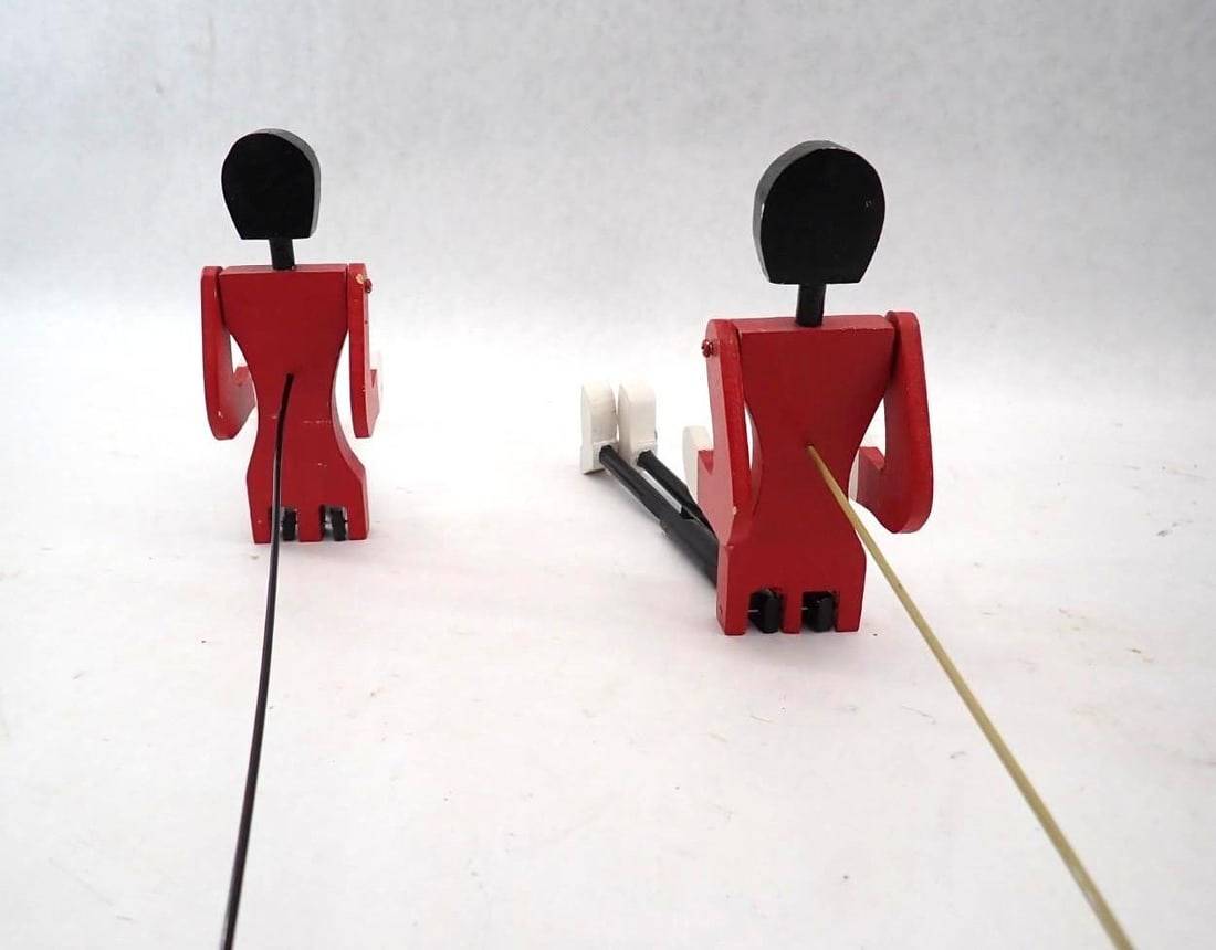 (2) Folk Art Kake Walk Jump Jacks - 5