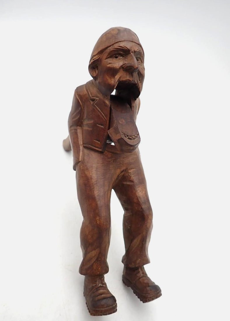 Vintage Carved Burl Nutcracker - 2