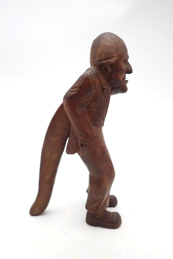 Vintage Carved Burl Nutcracker - 5