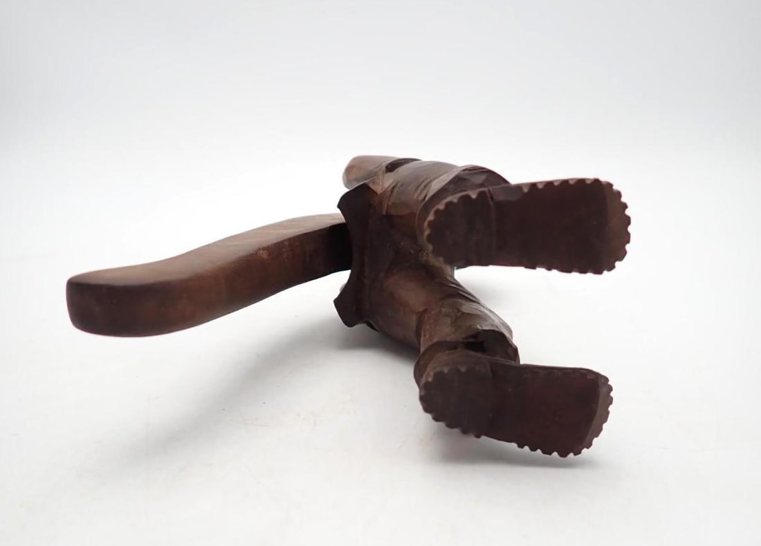 Vintage Carved Burl Nutcracker - 7