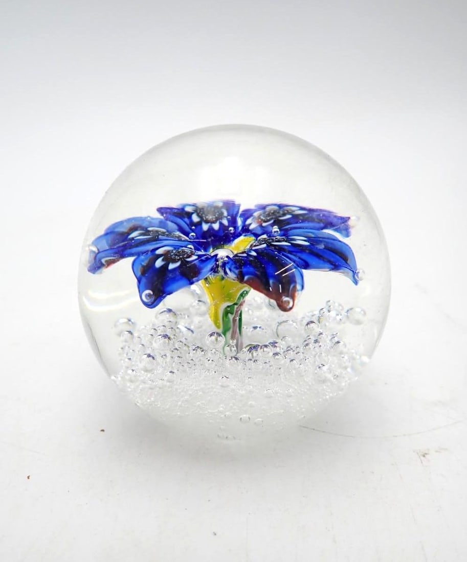 (2) Blown Glass Paperweights - 5