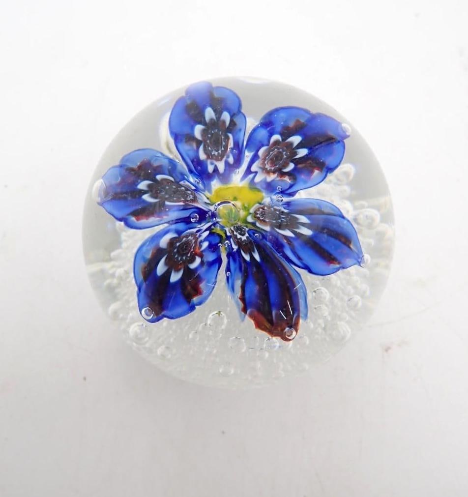 (2) Blown Glass Paperweights - 6
