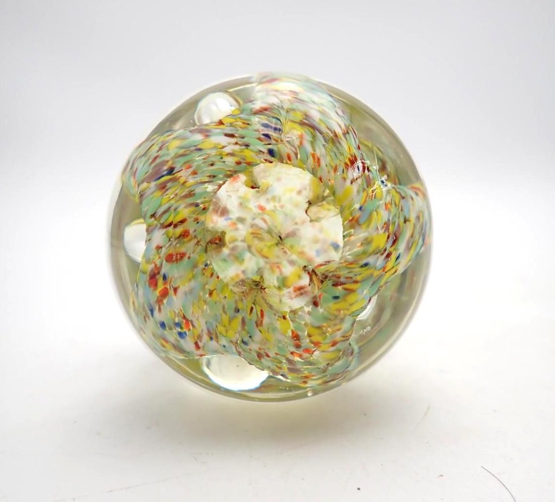 (2) Blown Glass Paperweights - 8