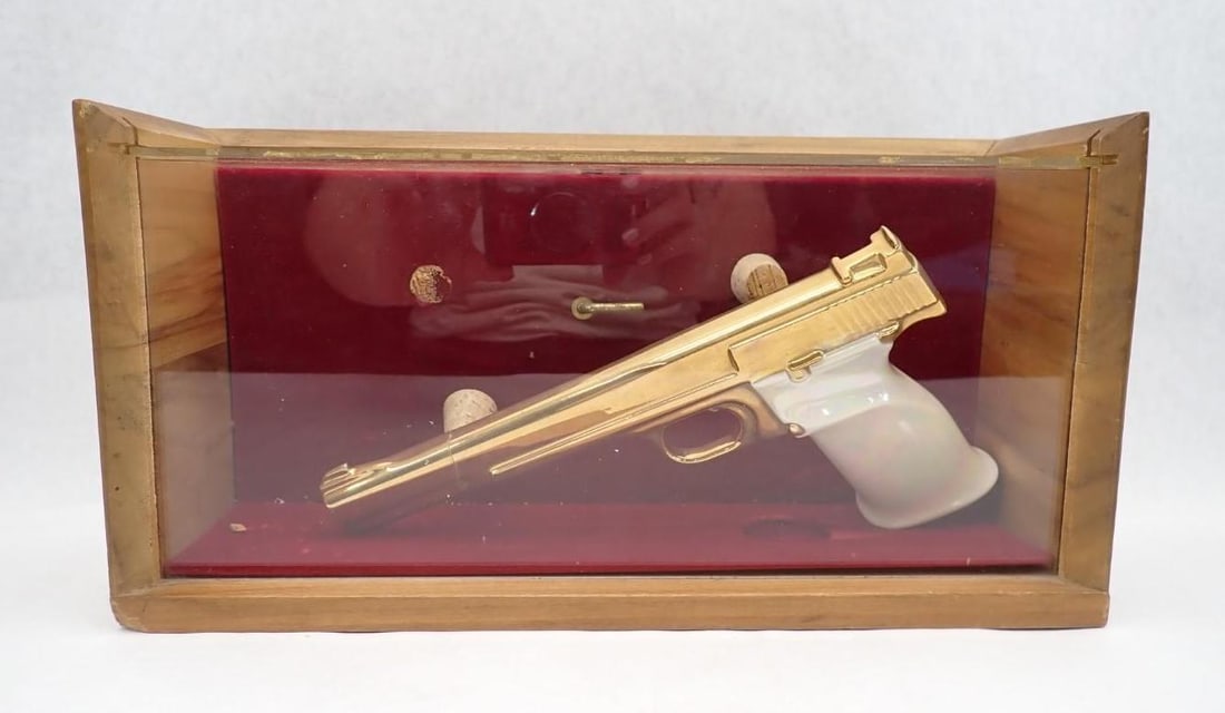 Ceramic Pistol Model in Case - 2