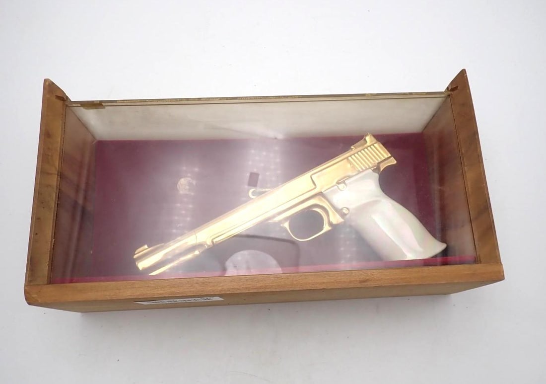 Ceramic Pistol Model in Case - 5
