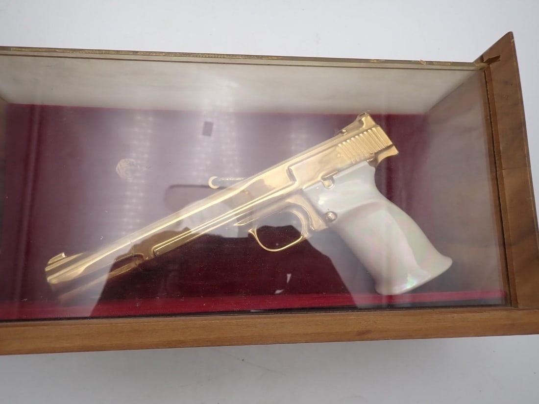 Ceramic Pistol Model in Case - 8