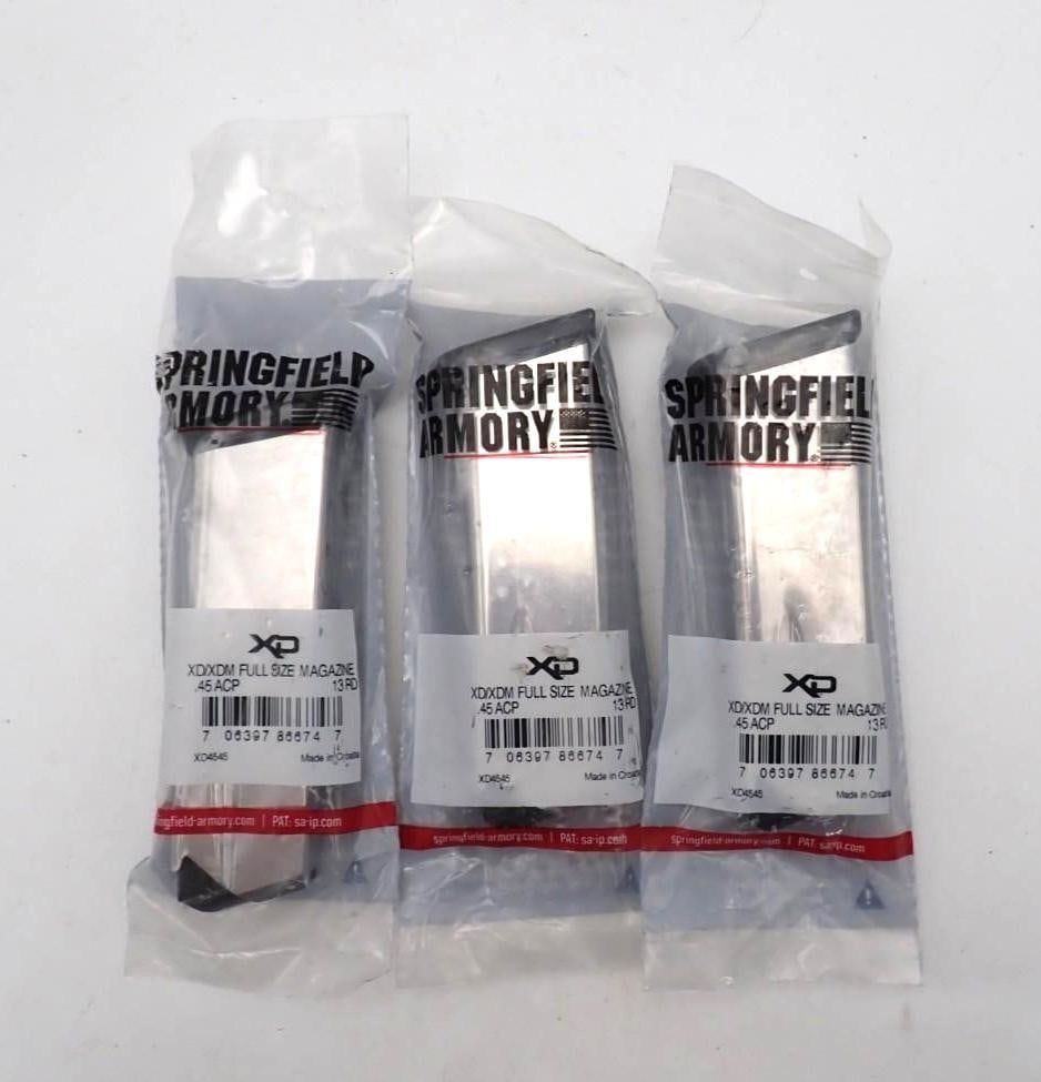 (3) Springfield Armory XD/XDM .45 ACP Magazines - 3