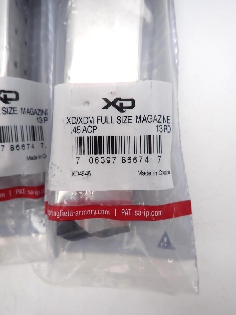 (3) Springfield Armory XD/XDM .45 ACP Magazines - 2