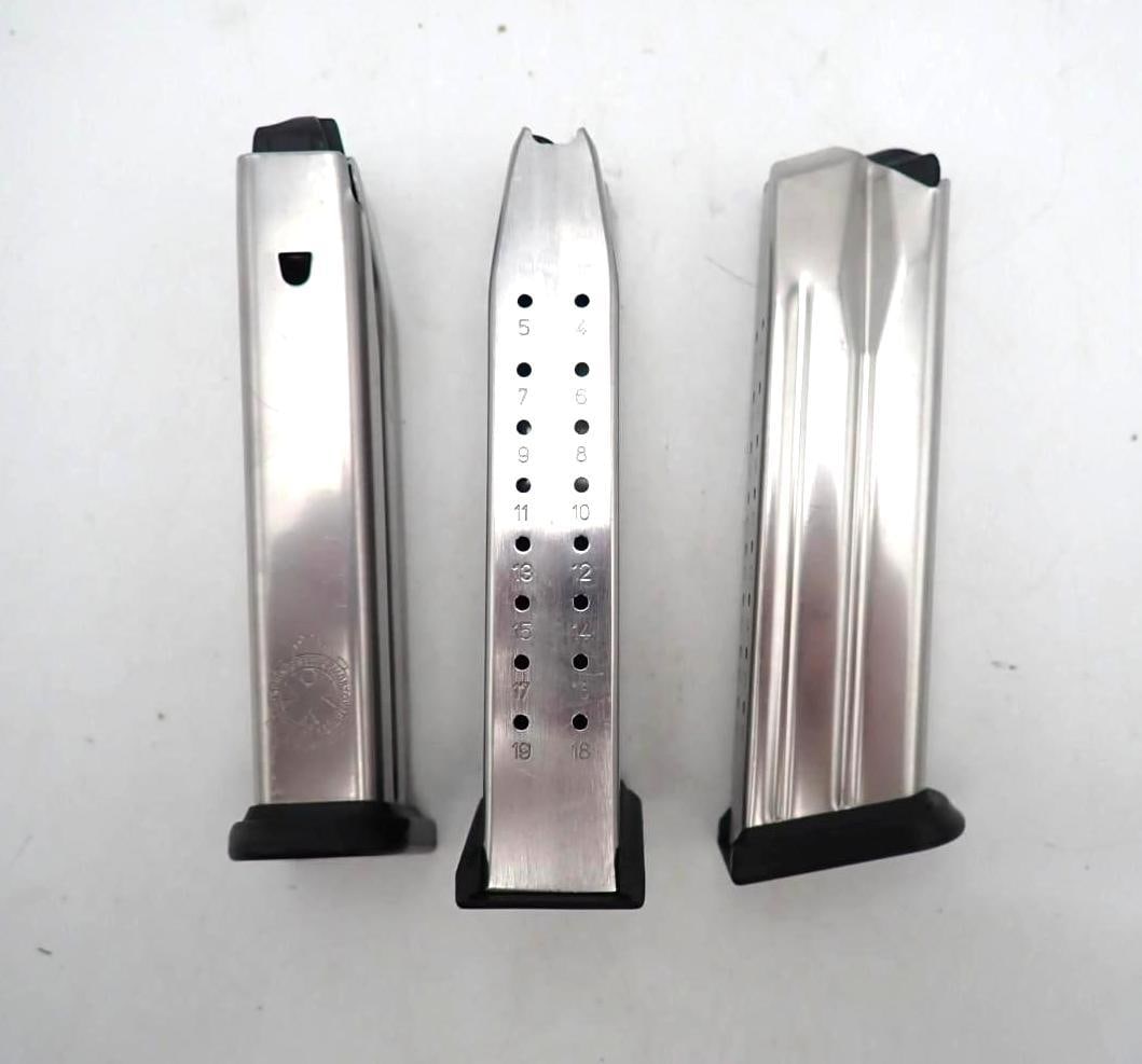 (3) Springfield Armory XD 9mm Magazines: 19 Round, *Restrictions