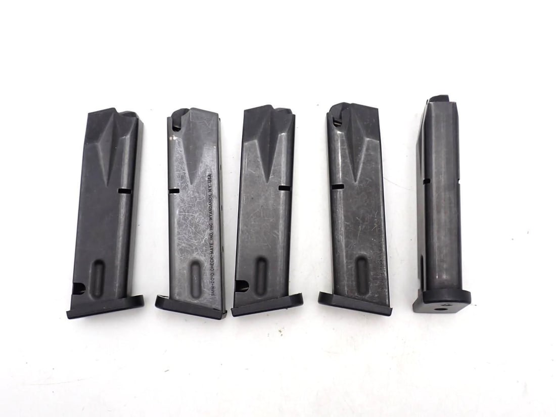 (5) Beretta 92 FS/MG 9mm Magazines: 15 Round, *Restrictions