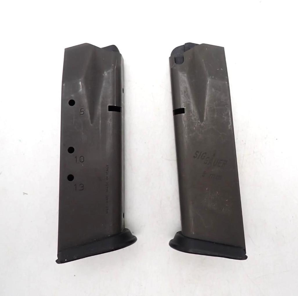 (2) Sig Sauer P229 9mm Magazines: 15 Round, *Restrictions