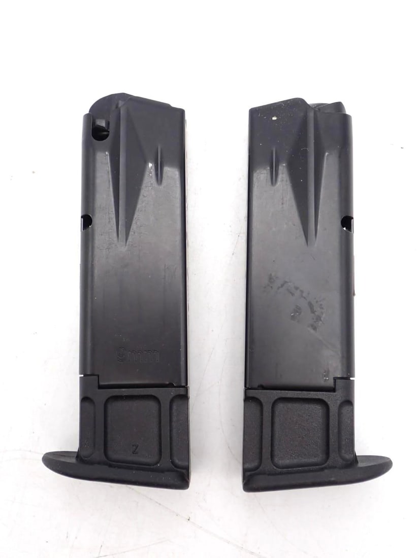 (2) Walther PPQ 9mm Magazines: 10 Round
