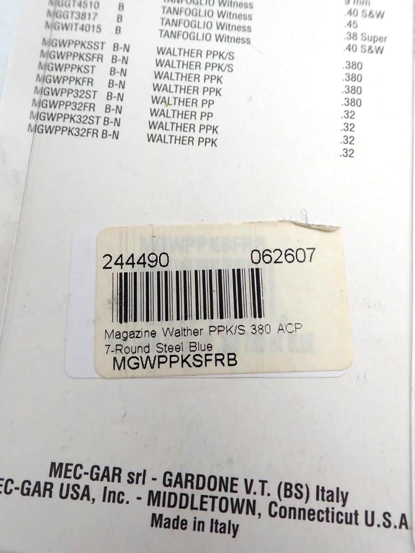 Mec-Gar Walther PPK/S .380 ACP Magazine - 5