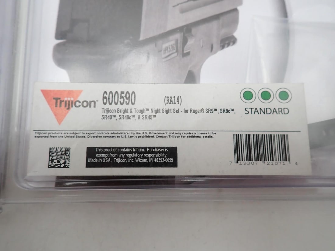 (2) Trijicon 600590 Pistol Night Sights - 2