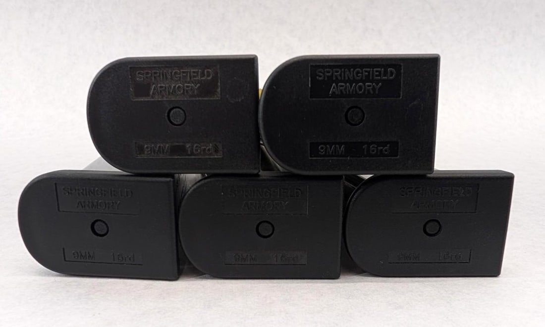 (5) Springfield Armory XD 9 9mm Magazines - 6