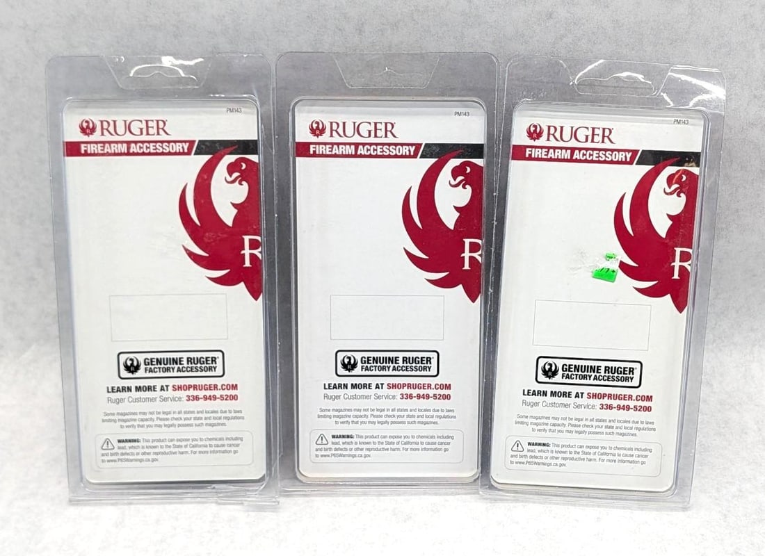 (3) Ruger P89 9mm Magazines - 2