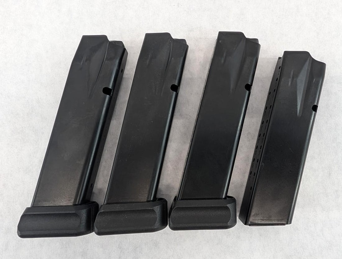 (3) Canik TP9 9mm Magazines: Mec-Gar marked, includes additional magazine body, 18 Round, *Restricted