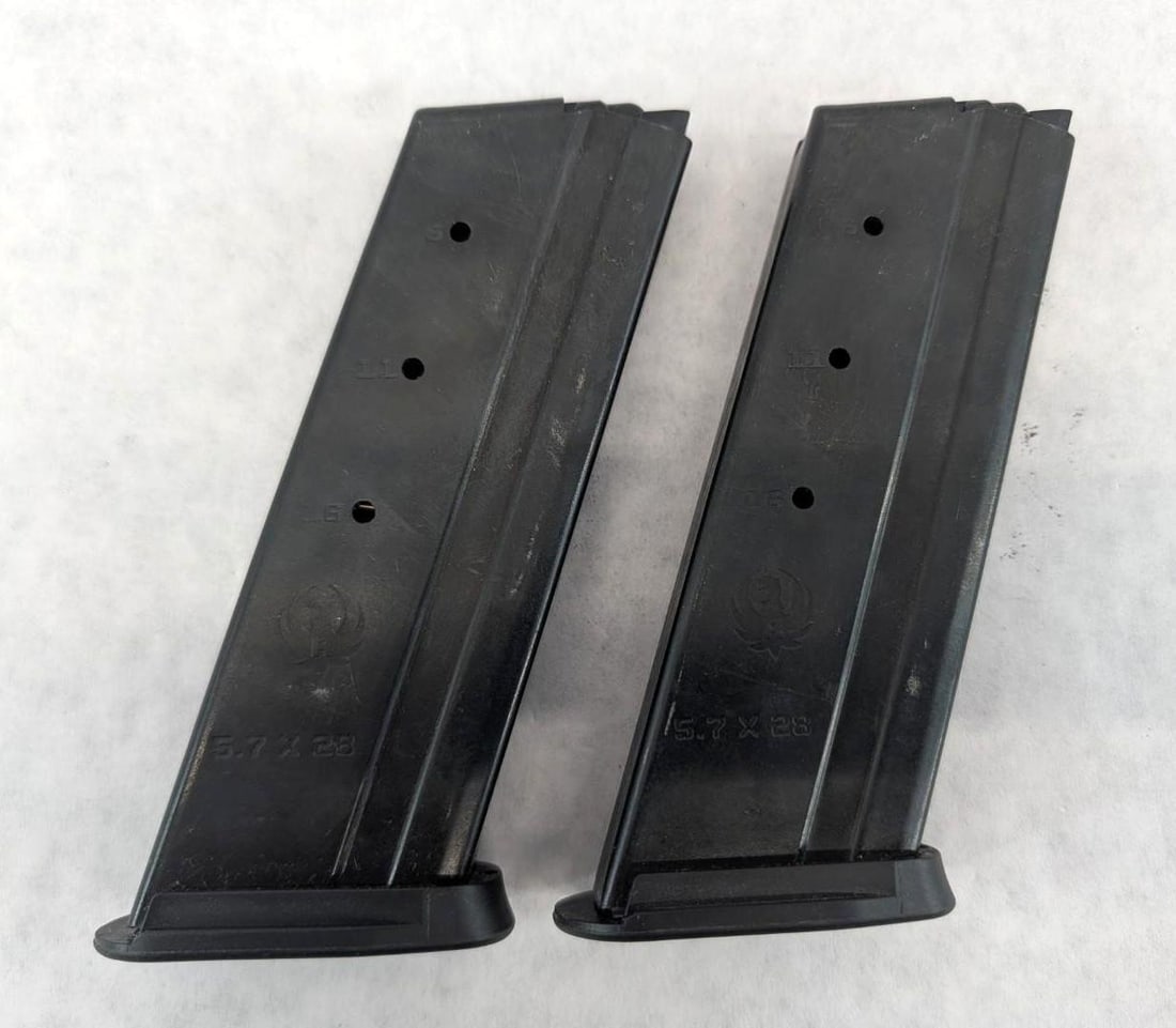 (2) Ruger-57 5.7 x 28mm Magazines: 20 Round, *Restricted