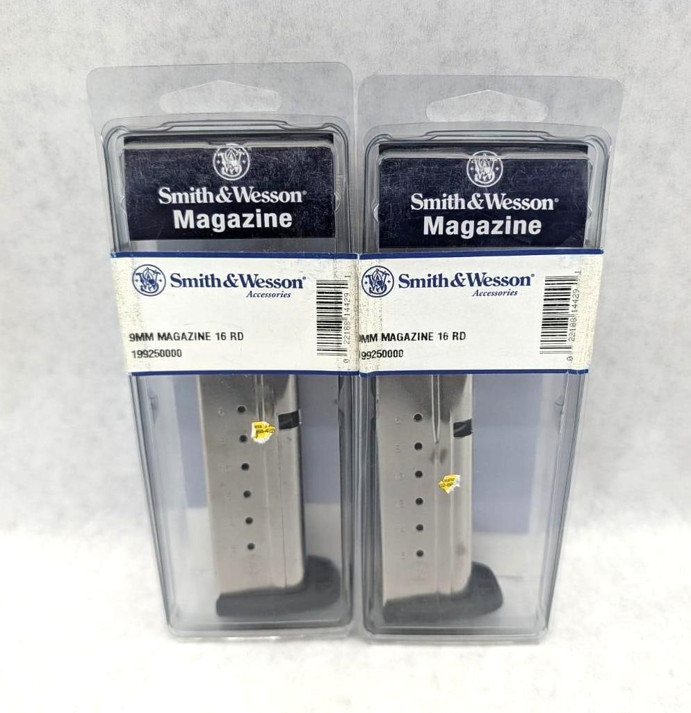 (3) Smith & Wesson SD9 9mm Magazines: New in packaging, 16 Round, *Restricted