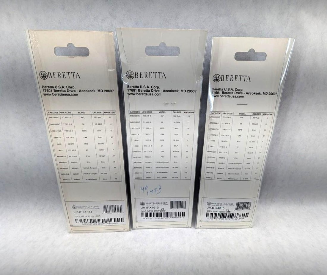 (3) Beretta PX4 .40 S&W Magazines - 2