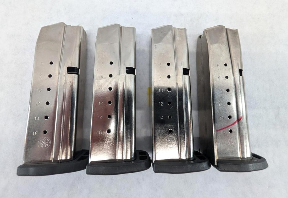 (4) Smith & Wesson SD9 9mm Magazines: 16 Round, *Restricted