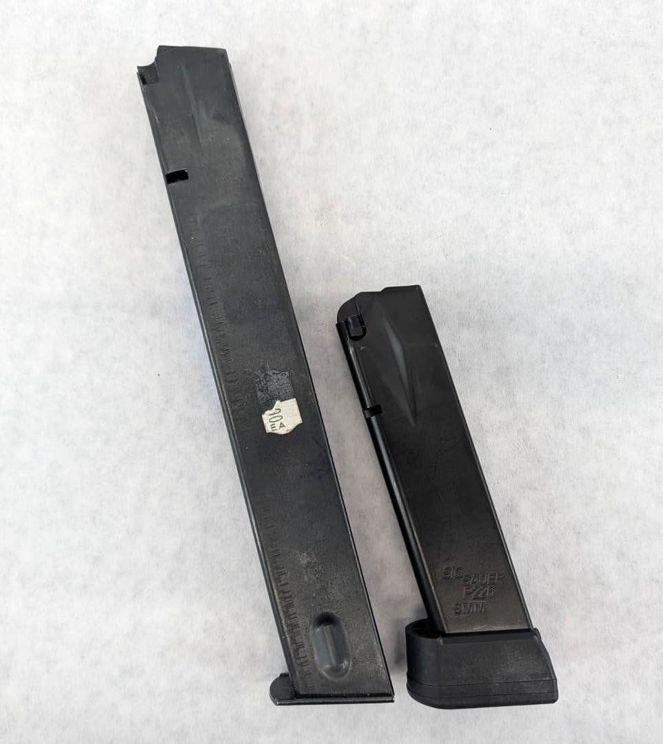 (2) Sig Sauer P226 9mm Magazines - 2