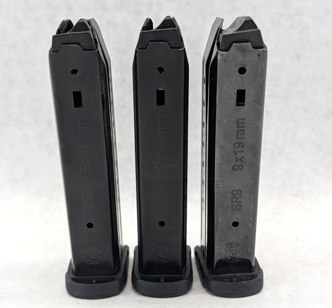 (3) Ruger SR9 9mm Magazines - 5
