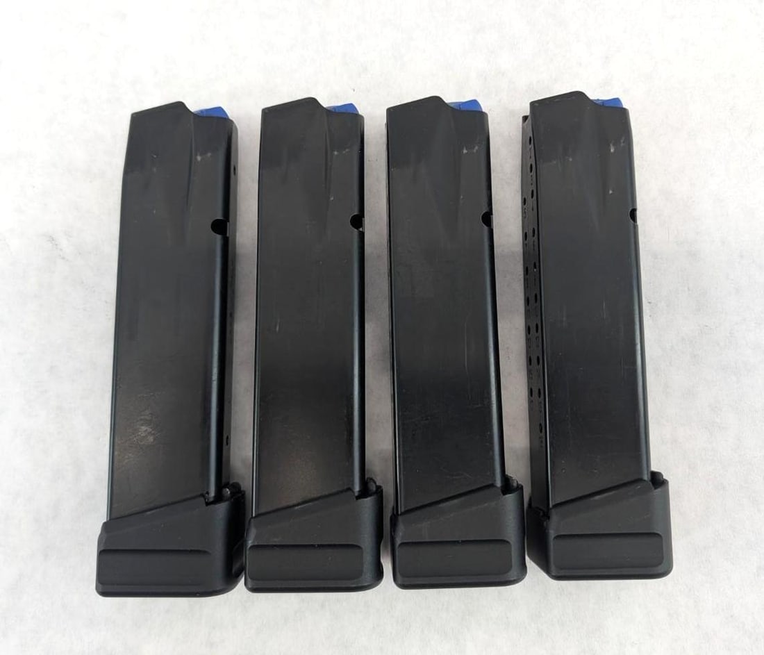 (4) Walther PDP 9mm Magazines: PMM baseplates,18 Round, *Restricted
