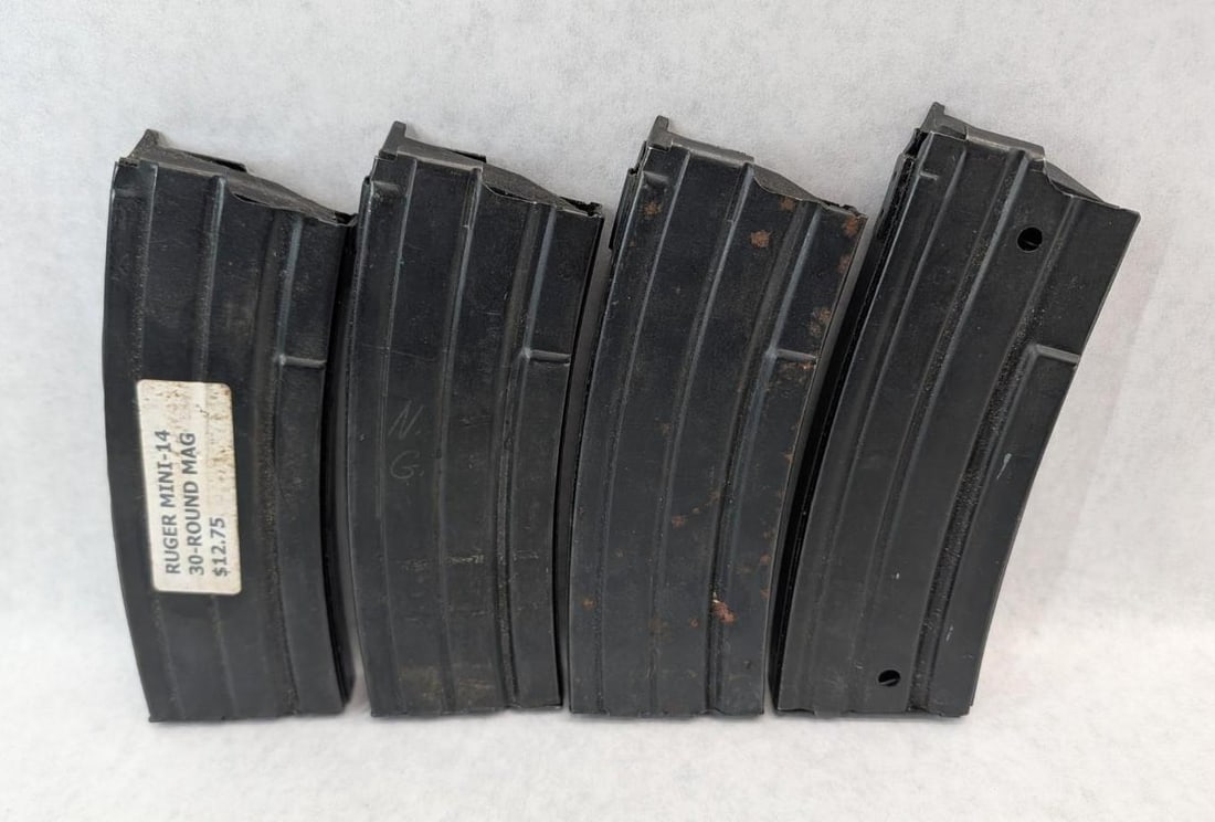 (4) Mini 14 5.56mm Magazines: 30 Round, *Restricted