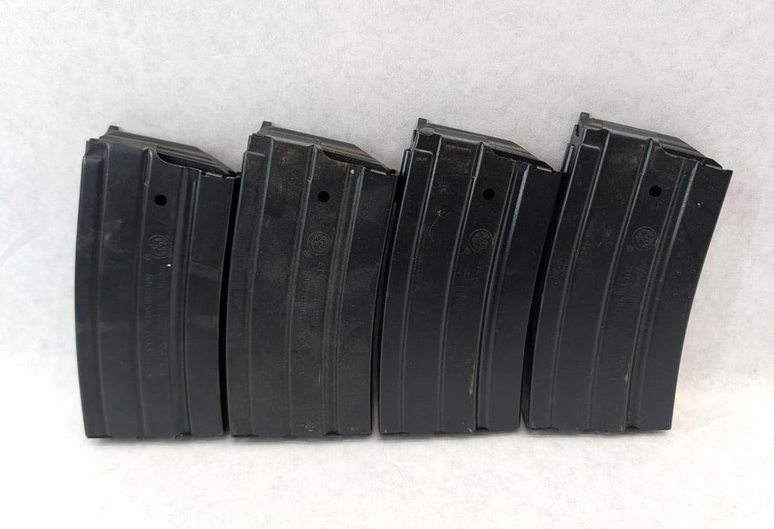 (2) Mini 14 5.56mm Magazines: Marked Ruger, 20 Round, *Restricted