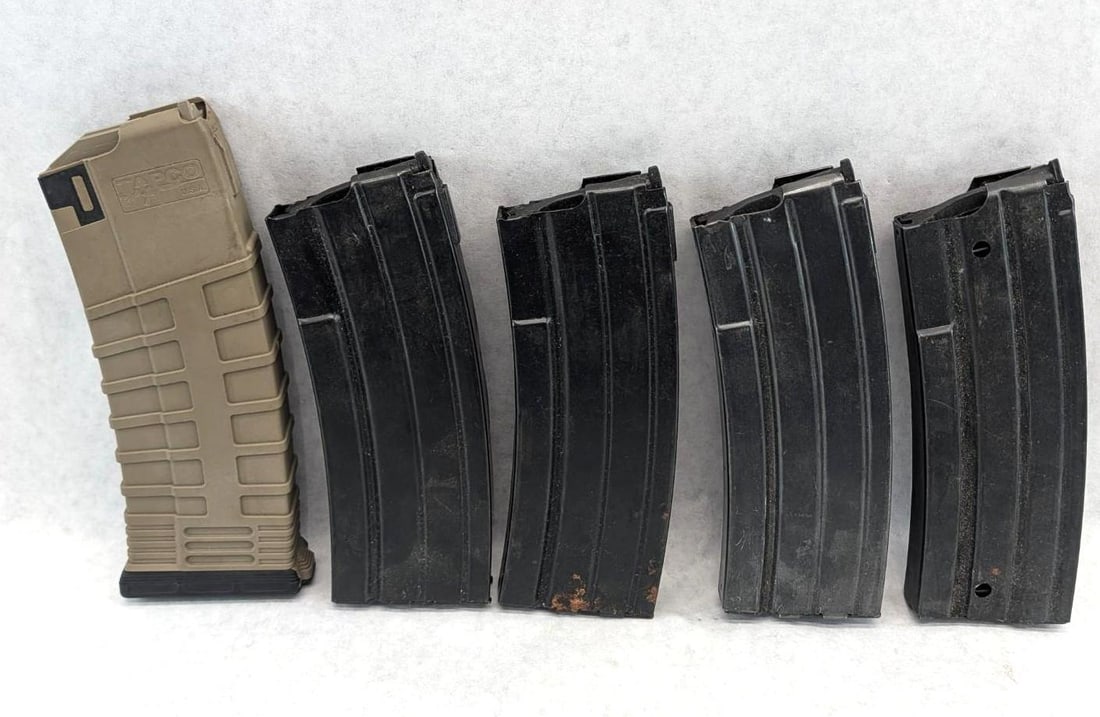 (5) Mini 14 5.56mm Magazines - 2