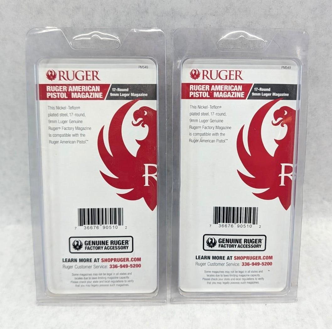 (2) Ruger American 9mm Magazines - 2