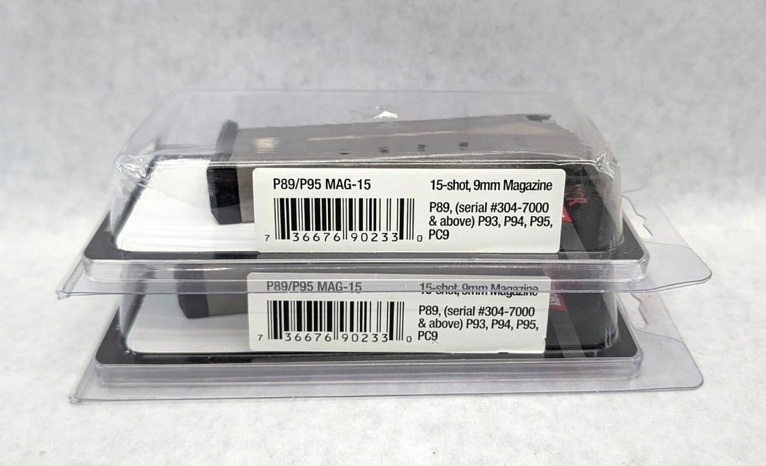 (2) Ruger P89/P95 9mm Magazines - 3