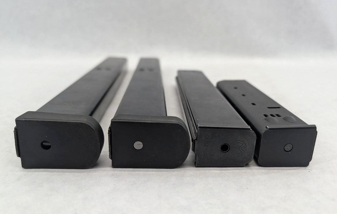 (4) Asst. UZI/MAC 10/AR PCC 9mm Magazines - 5