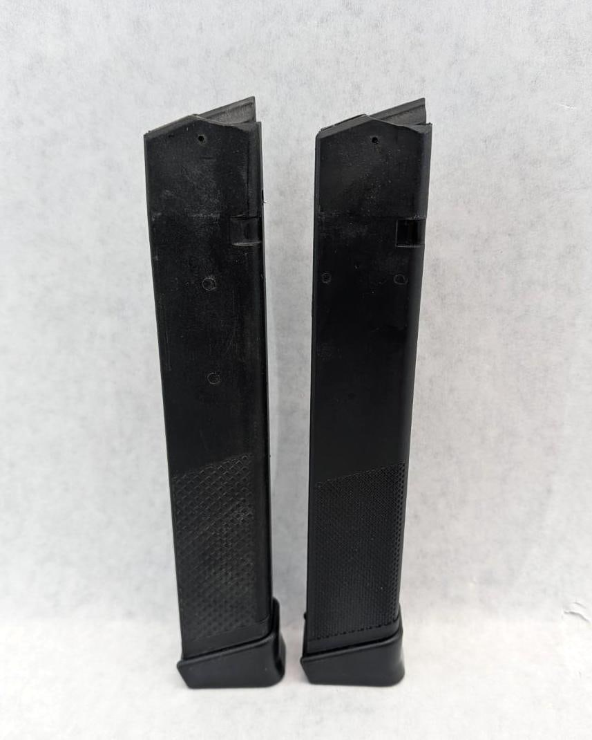(2) .45 ACP Glock Magazines: KCI brand, 26 Round, *Restricted