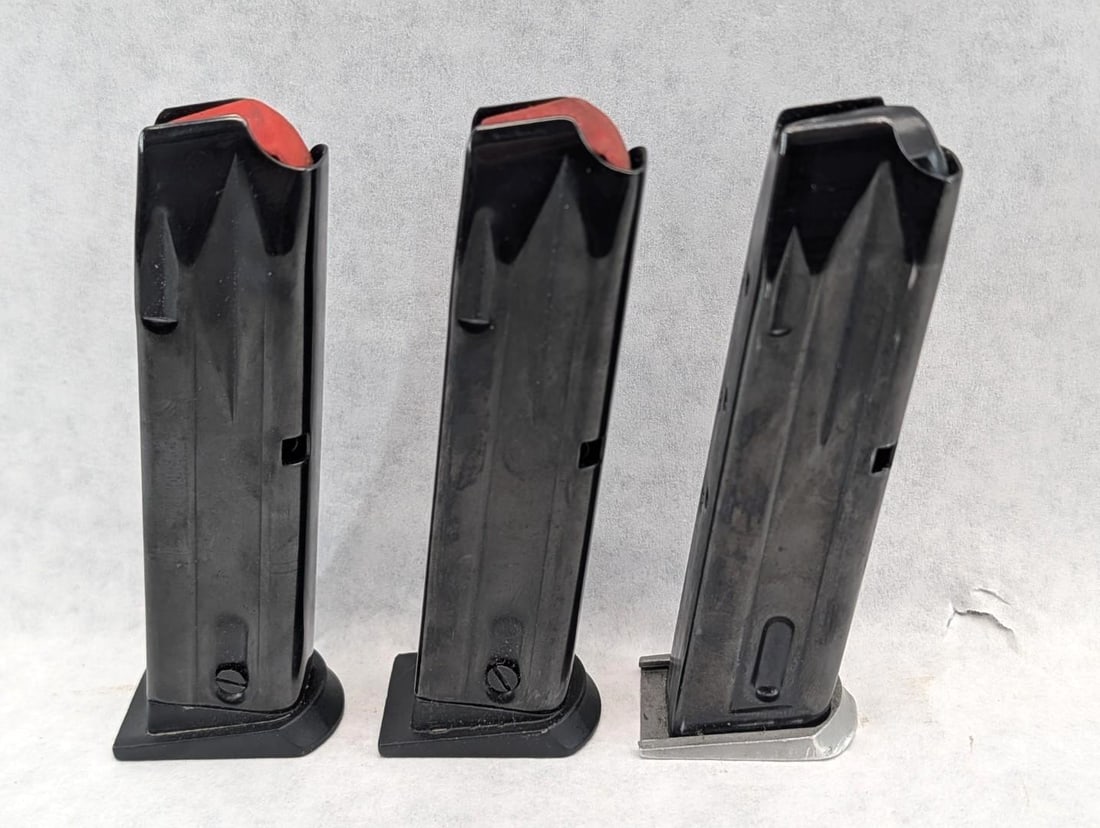 (3) Taurus PT938 .380 ACP Magazines: (2) 10 Rounds, (1) 12 Rounds, *Restricted