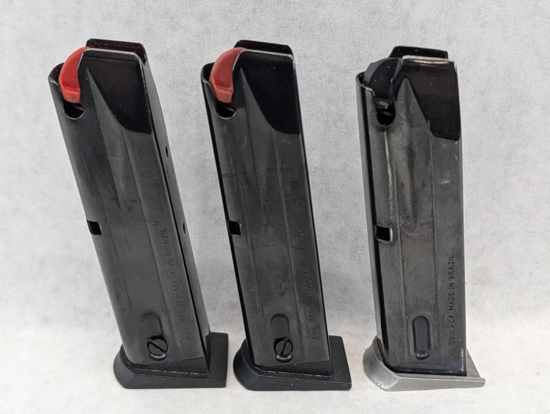 (3) Taurus PT938 .380 ACP Magazines - 2